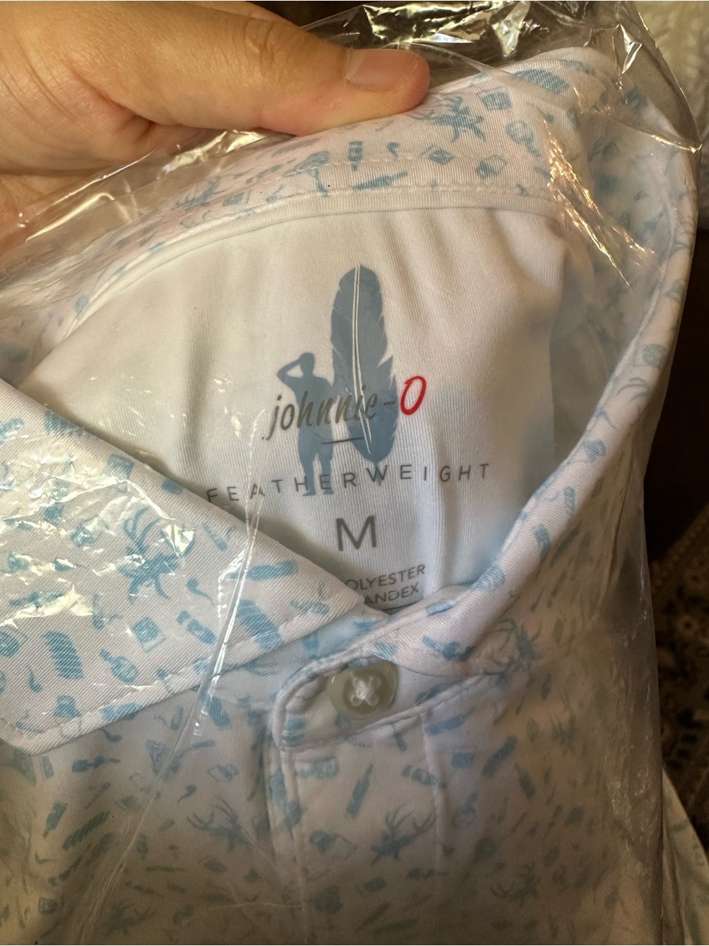 Johnnie-O Stag Night Printed Featherweight Performance Golf Polo Medium NWT - Picture 5 of 7